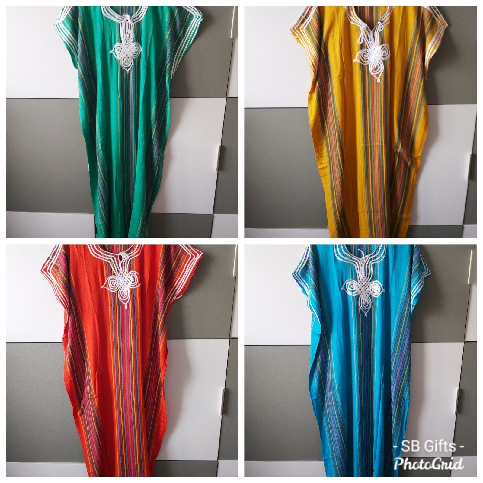 Marokkaanse huisjurken streep, Kleding | Dames, Jurken, Ophalen of Verzenden, Nieuw, Maat 38/40 (M), Onder de knie