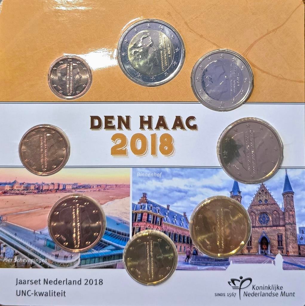 Jaarset Nederland 2018 Den Haag UNC Kwaliteit, Postzegels en Munten, Munten | Nederland, Ophalen of Verzenden, Euro's, Setje