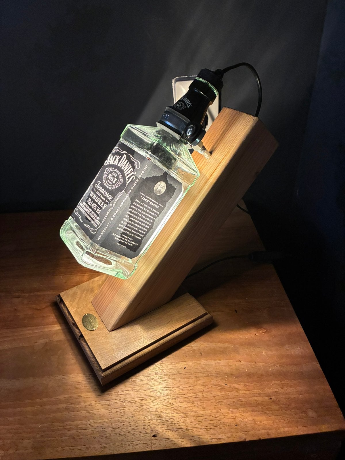 Jack Daniel’s tafellamp, Met schakelaar, Nieuw, Sfeerlamp, Glas