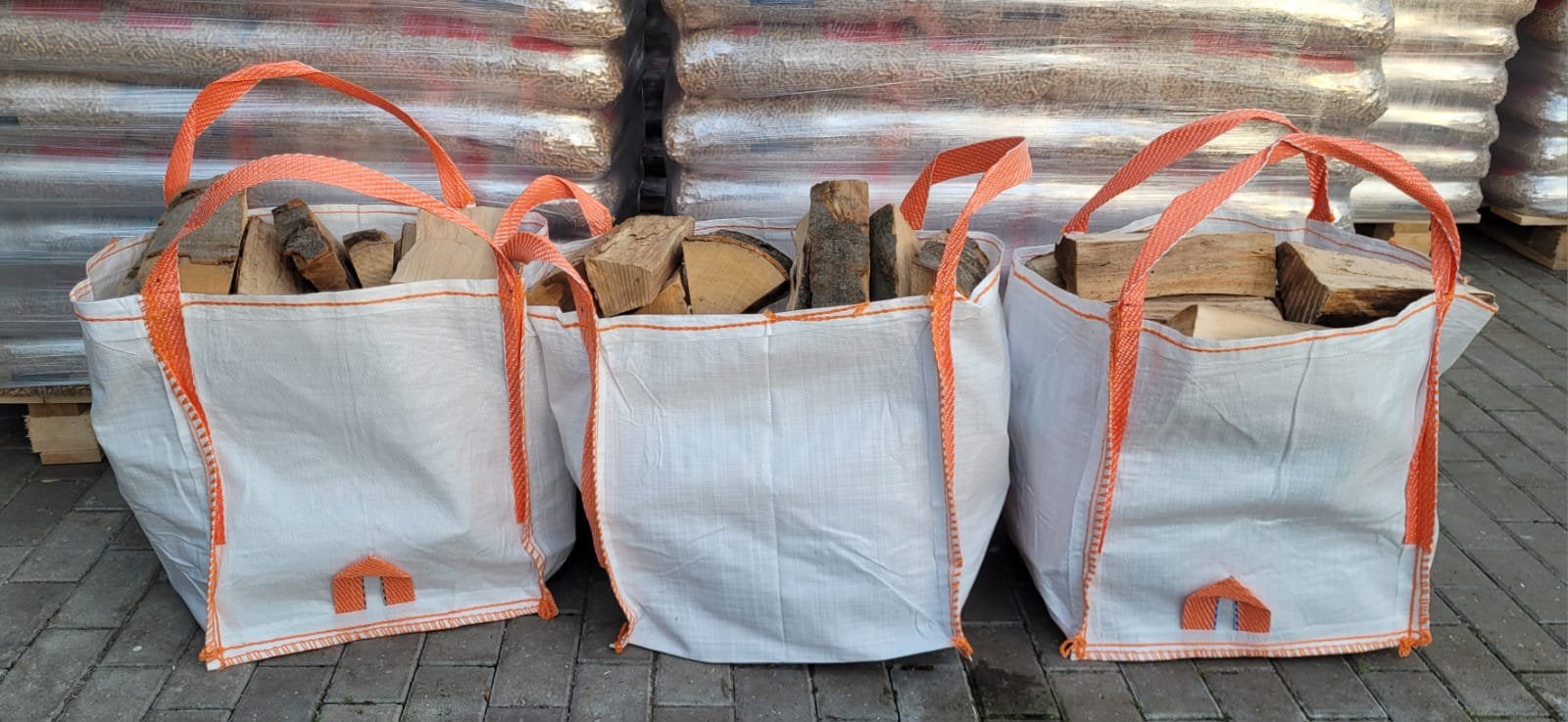 Mini bigbag beuken a 45kg €34,50 excl statiegeld, Minder dan 3 m³, Ophalen of Verzenden, Beukenhout, Blokken