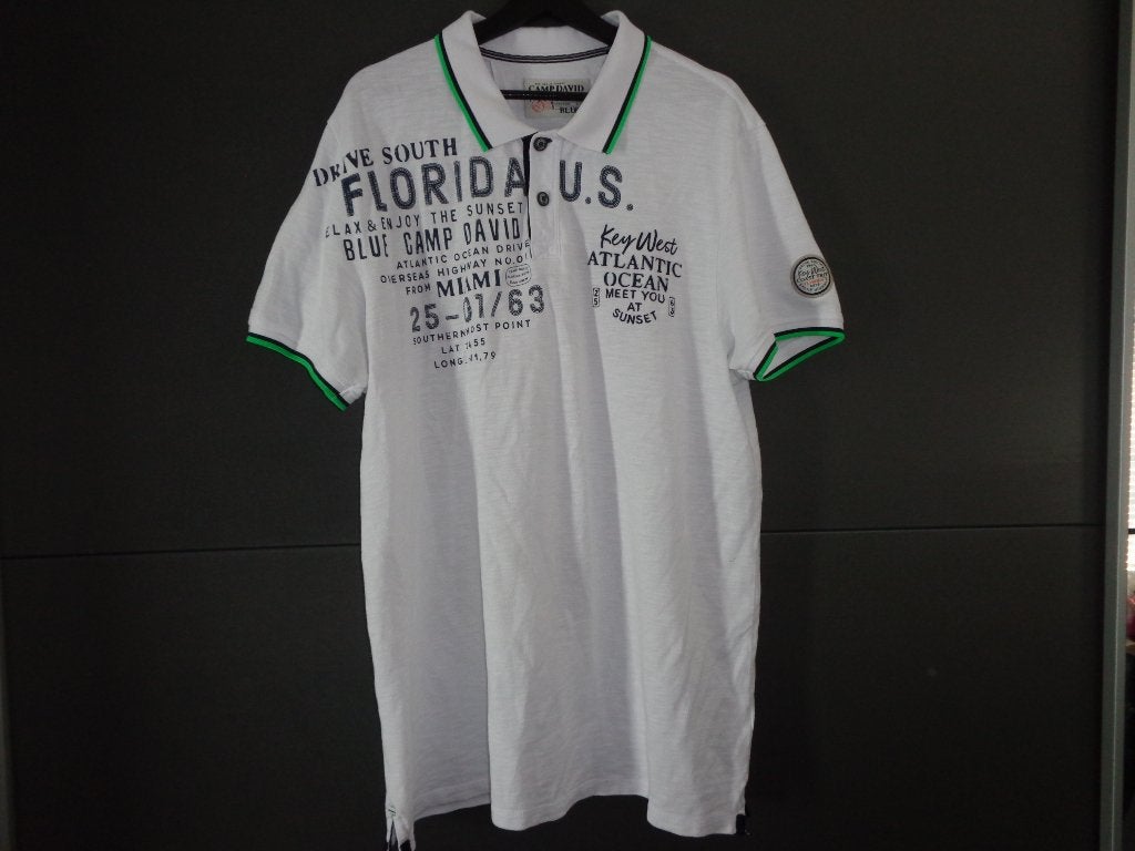Witte polo van Camp David maat XXL, Ophalen of Verzenden, Gedragen, Overige maten, Wit