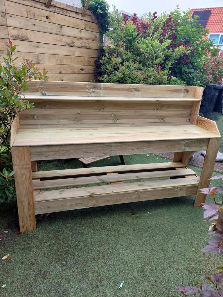 TE KOOP MOOIE NIEUWE BARBEQUE TAFEL/BUITENKEUKEN, Tuin en Terras, Ophalen, Nieuw, Houtskool