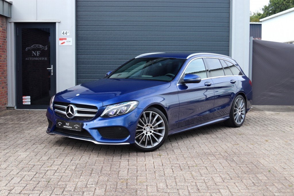 Mercedes-benz C-KLASSE C250 T W205 - AMG Line - Burmester -, Automaat, Gebruikt, Blauw, Leder