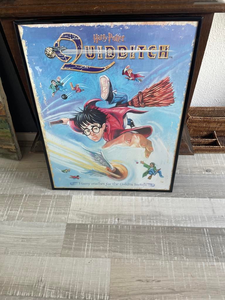 Harry Potter Zwerkbal Poster - Ingelijst, Verzamelen, Ophalen, Gebruikt, Boek of Poster