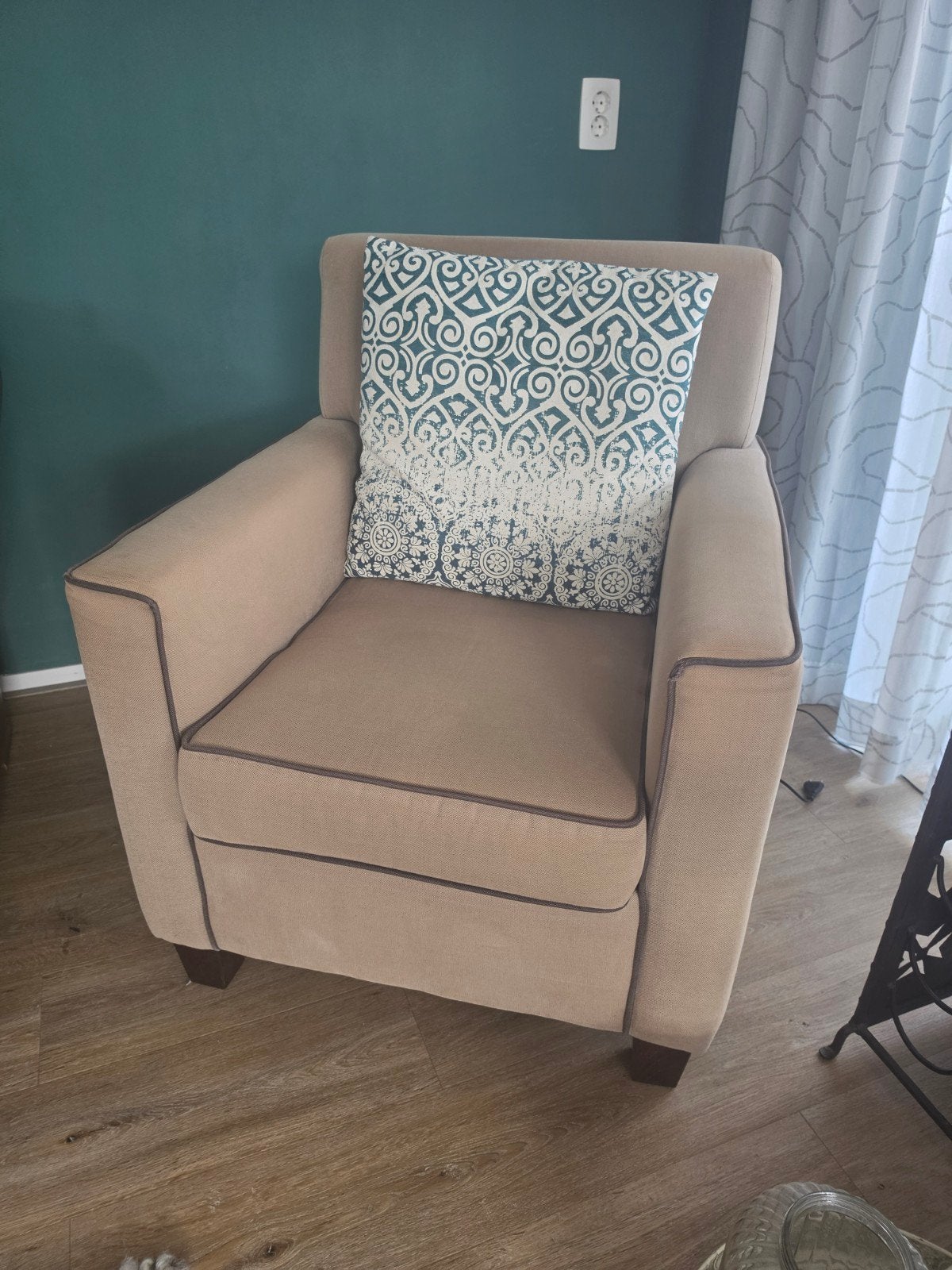 Comfortabele bruine fauteuil, Huis en Inrichting, Ophalen, Gebruikt, 75 tot 100 cm, 75 tot 100 cm