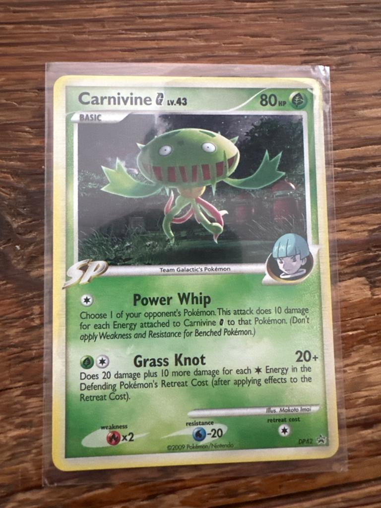 Carnivine LV.43 Holo Promo Pokémon Kaart DP42, Ophalen, Zo goed als nieuw, Losse kaart, Foil