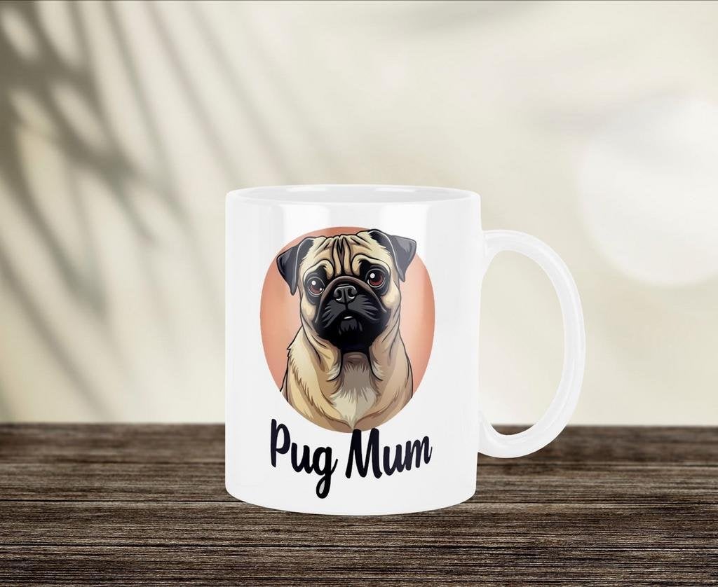 Pug Mum mok, Huis en Inrichting, Keuken | Servies, Verzenden, Nieuw, Overige stijlen, Kop(pen) en/of Schotel(s)