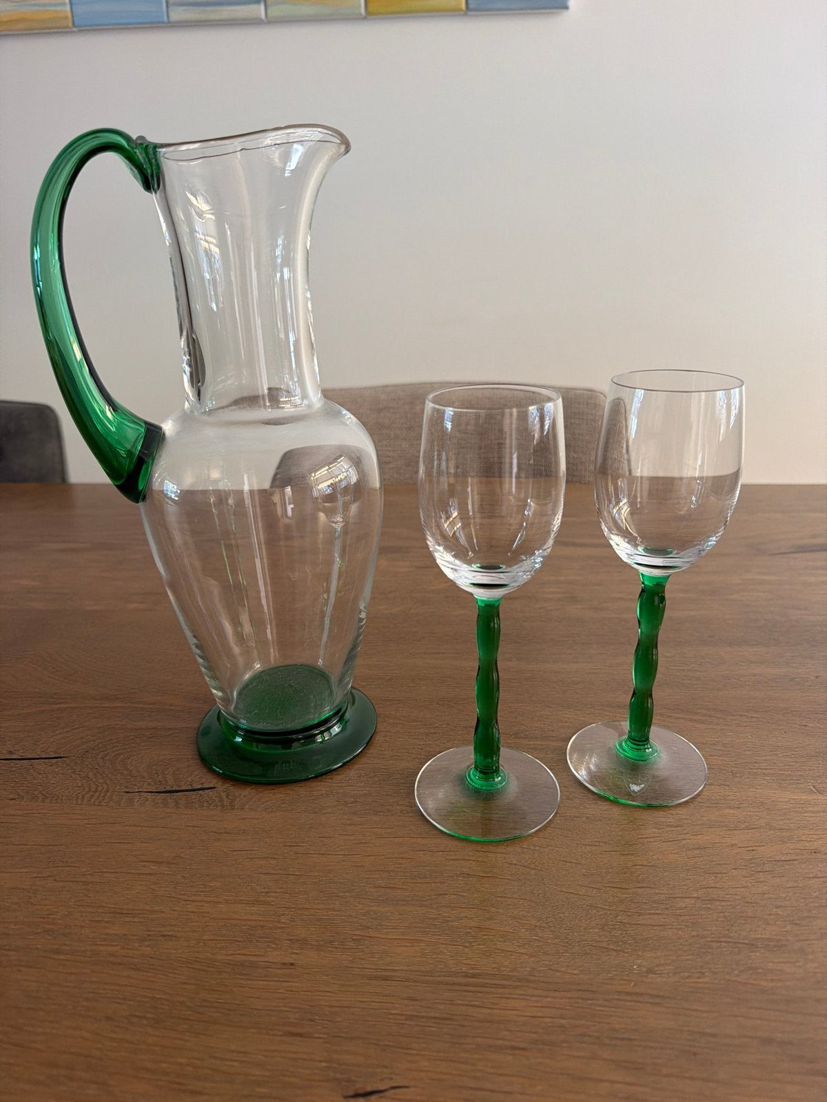 Orrefors Ige glaswerk set - karaf en 2 glazen op voet, Ophalen of Verzenden, Zo goed als nieuw, Overige typen