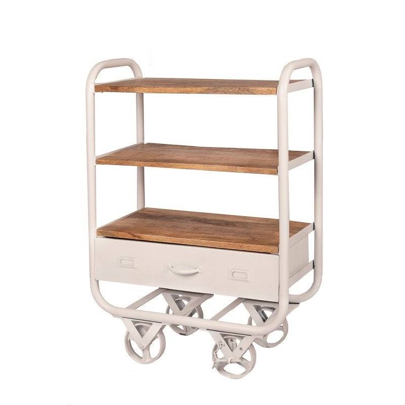 Industriële Bakkerskar Keukentrolley Koffiewagen Kar Wit, Info@dehanzeherten.nl, De Hanze Herten BV, Overige materialen, Nieuw