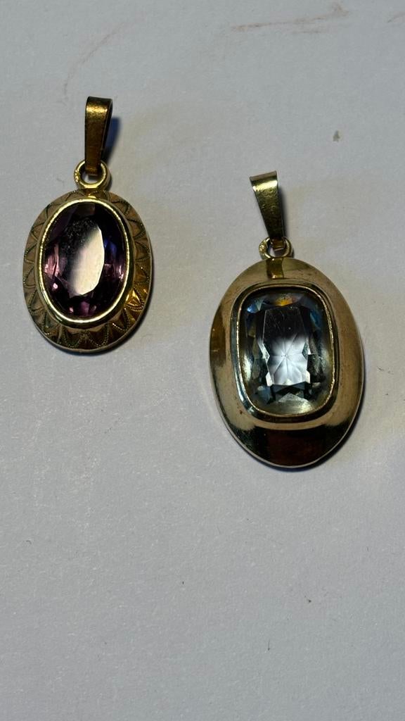 2 juwelen hangers jaren 1950-1960, Ophalen of Verzenden, Zo goed als nieuw, Zilver, Overige materialen
