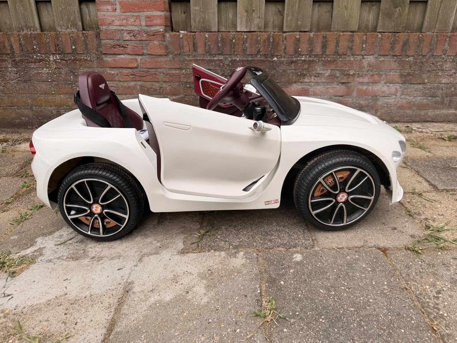 Elektrische Bentley Kinderauto - Wit, Ophalen, Zo goed als nieuw