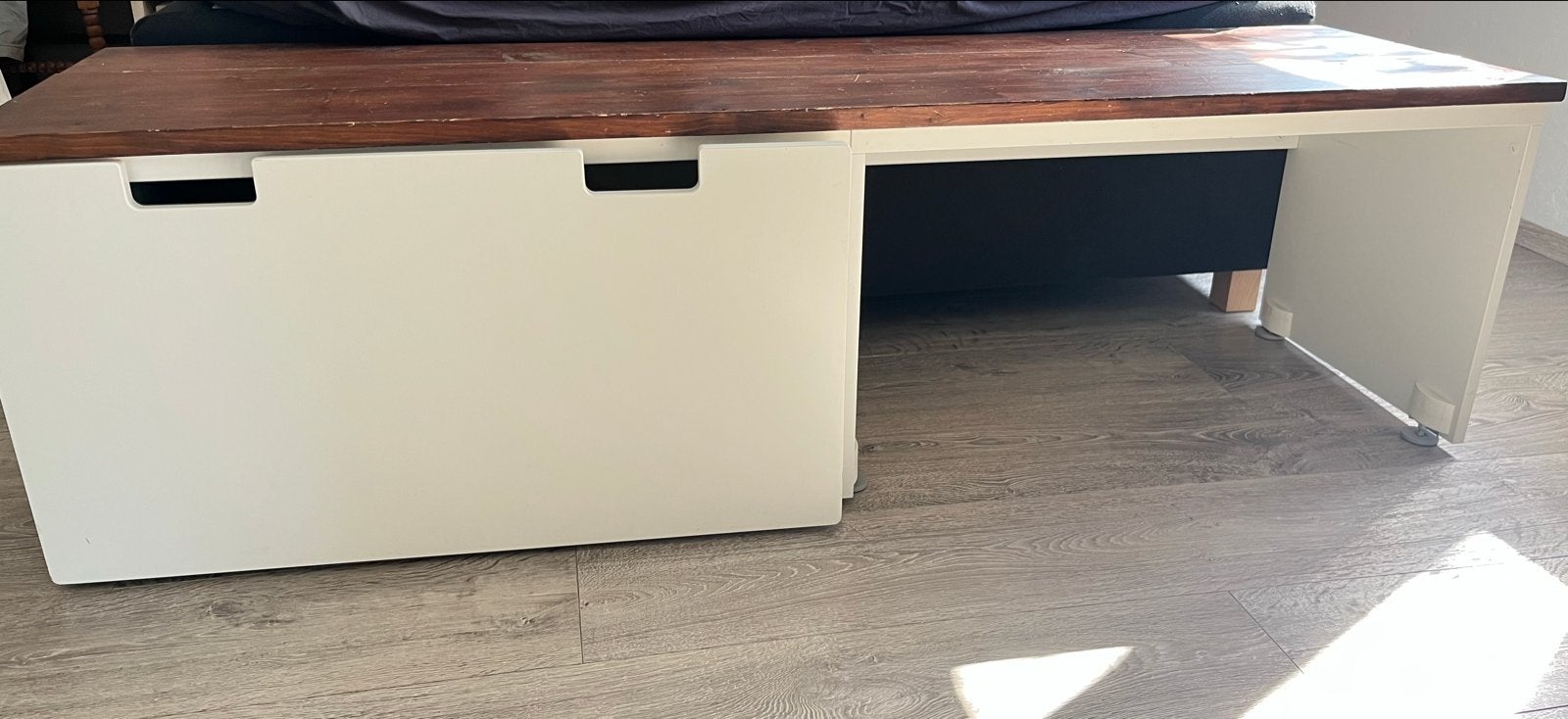 Gepimpte Smastad (stuva)  bankje/tafel met opbergruimte, Ophalen, Gebruikt, 100 tot 150 cm, 150 tot 200 cm
