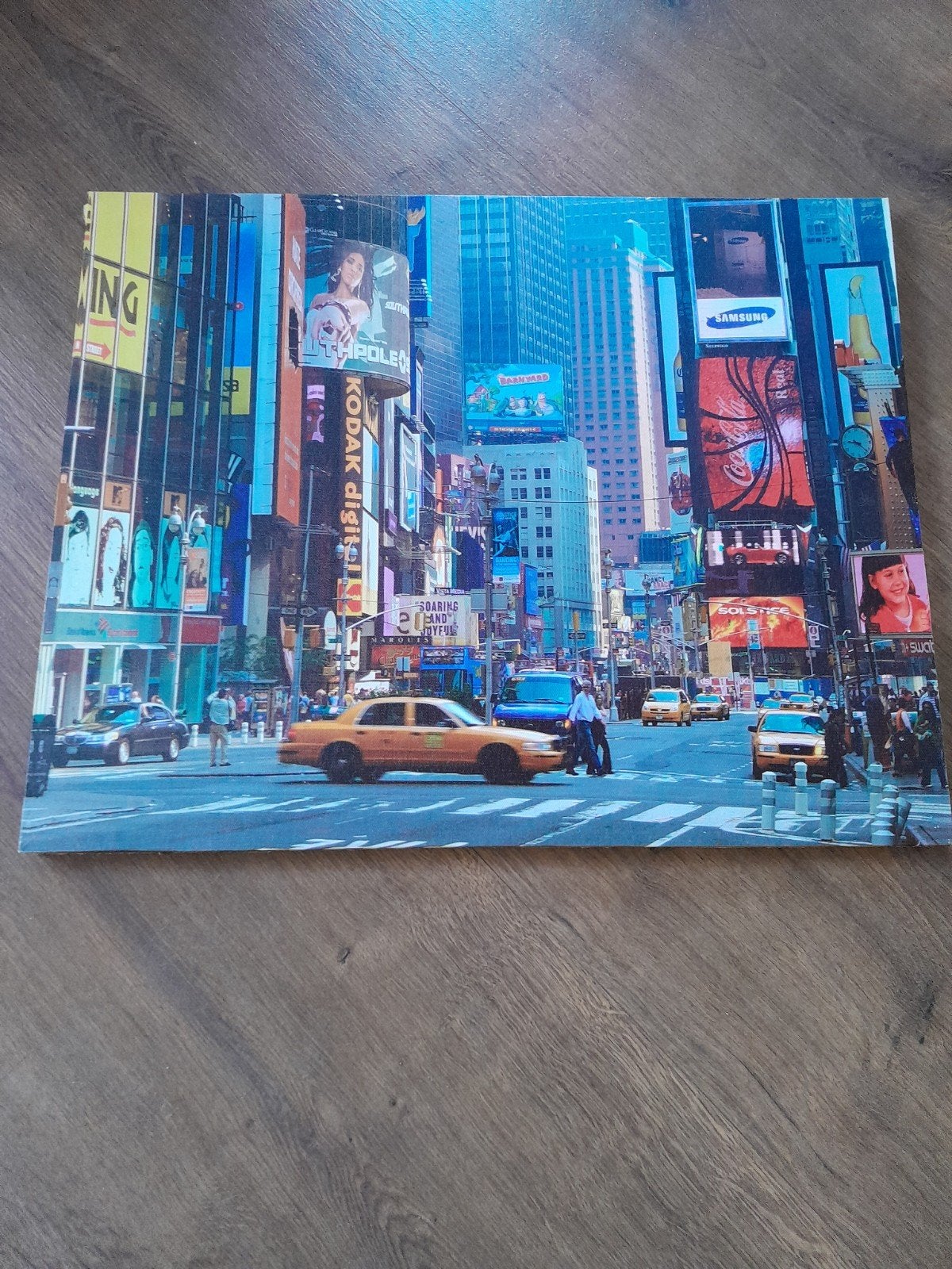 Canvas schilderij New York Times Square en straatbeeld, Ophalen, 50 – 75, Zo goed als nieuw, Schilderij