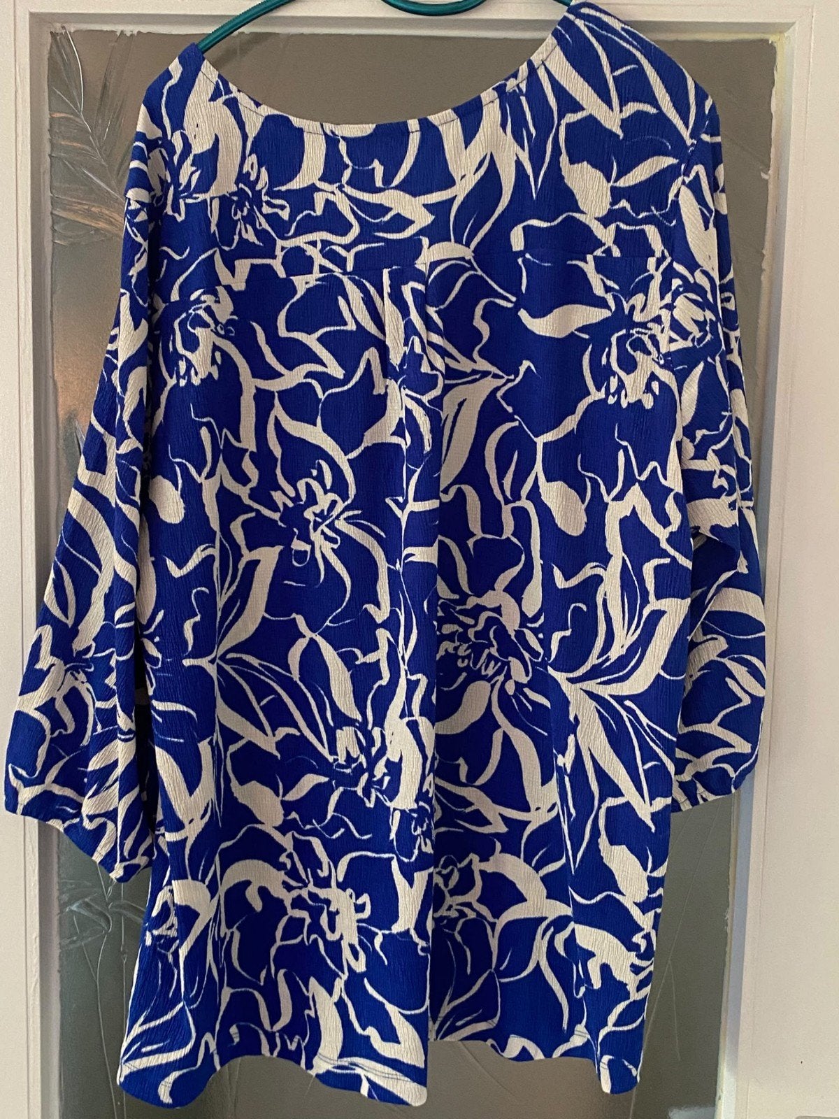 blauw wit shirt MS Mode maat xl, Kleding | Dames, Blauw, Maat 46/48 (XL) of groter, Ophalen of Verzenden, Zo goed als nieuw