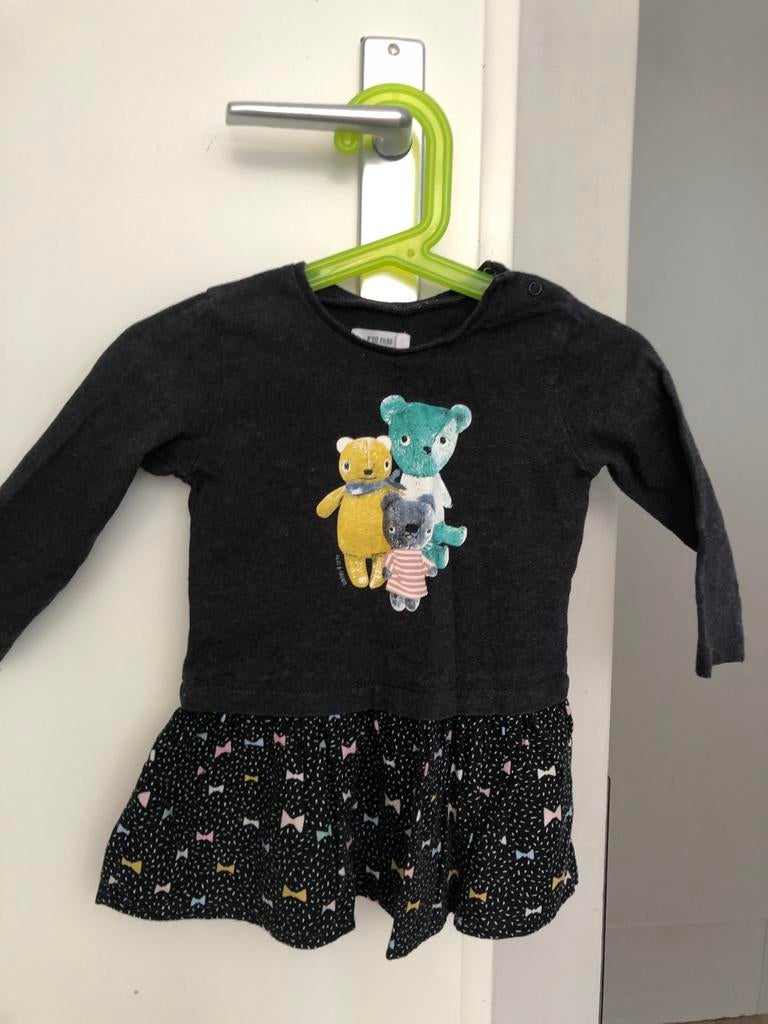 Babyjurk P'tit Filou met berenprint, Ophalen of Verzenden, Maat 34 (XS) of kleiner, Grijs, Gedragen