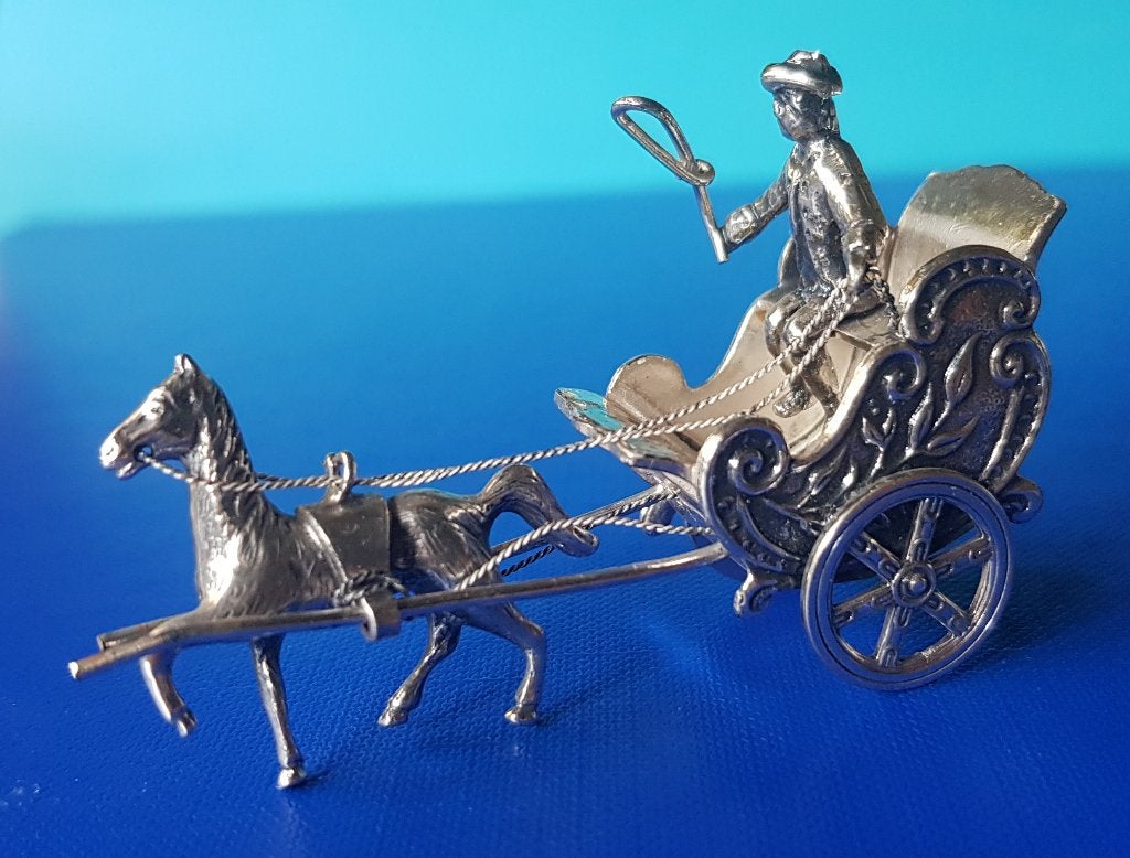 Koetsje Miniatuur Zilver, Ophalen of Verzenden, Zilver
