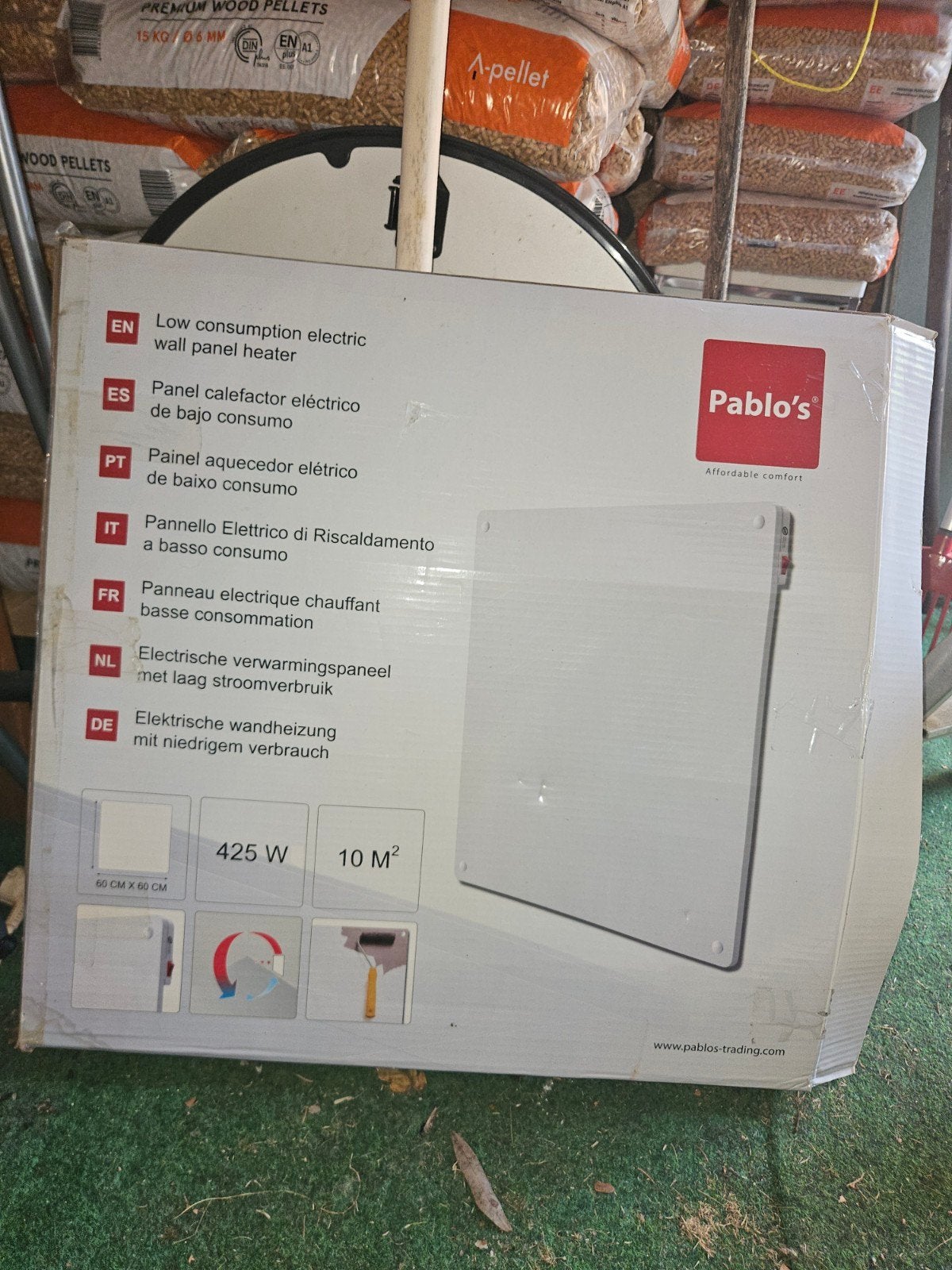 Pablo's Elektrische Wandverwarming 425W - Laag Verbruik, Ophalen, 30 tot 80 cm, 200 tot 500 watt, Kachel