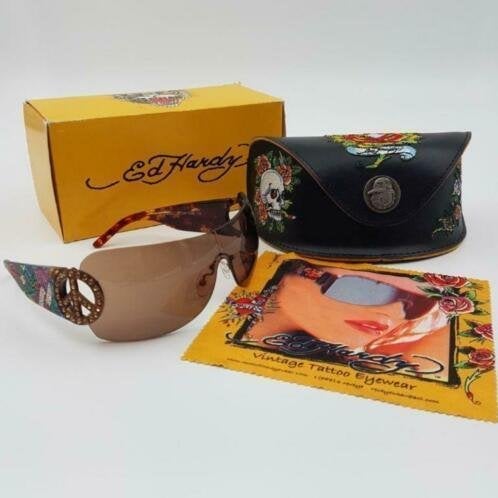 Zonnebril Ed Hardy EHS-027 Tortoise 115 - Peace - True Love, Overige merken, Zonnebril, Overige kleuren, Nieuw