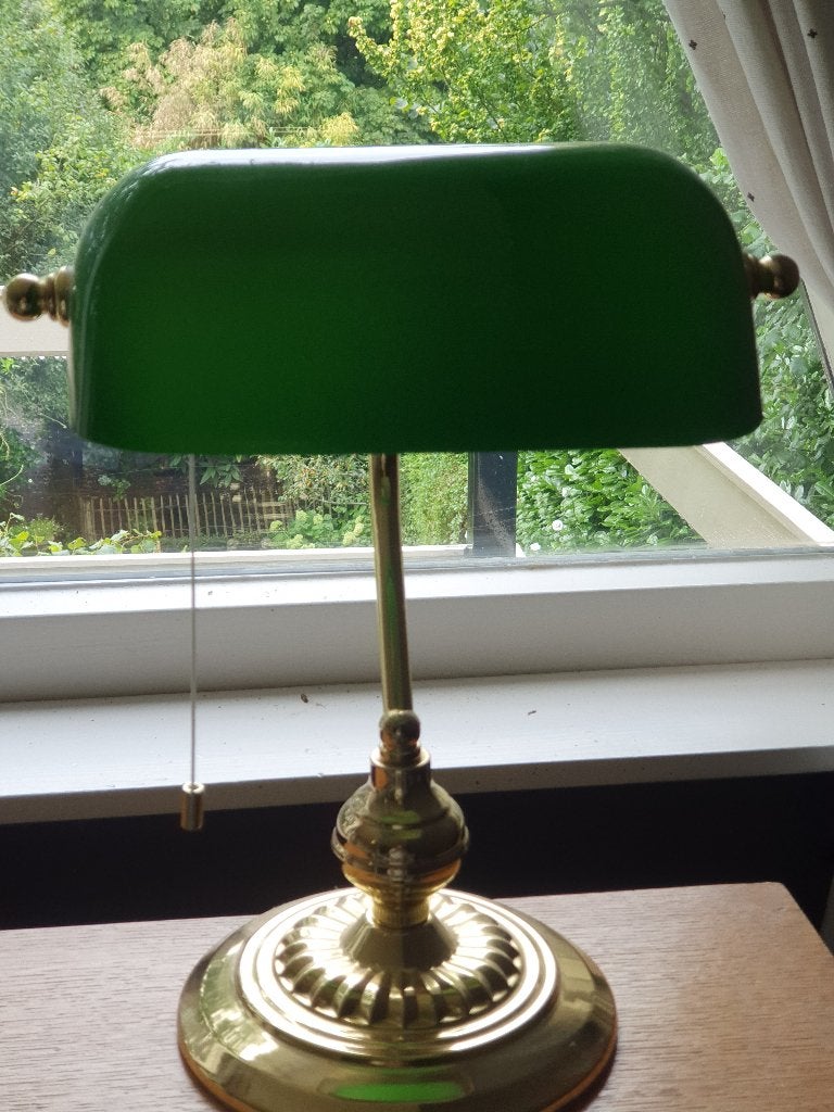 Tafellamp brocante, Bureaulamp, Overige merken, Ophalen of Verzenden, Met schakelaar