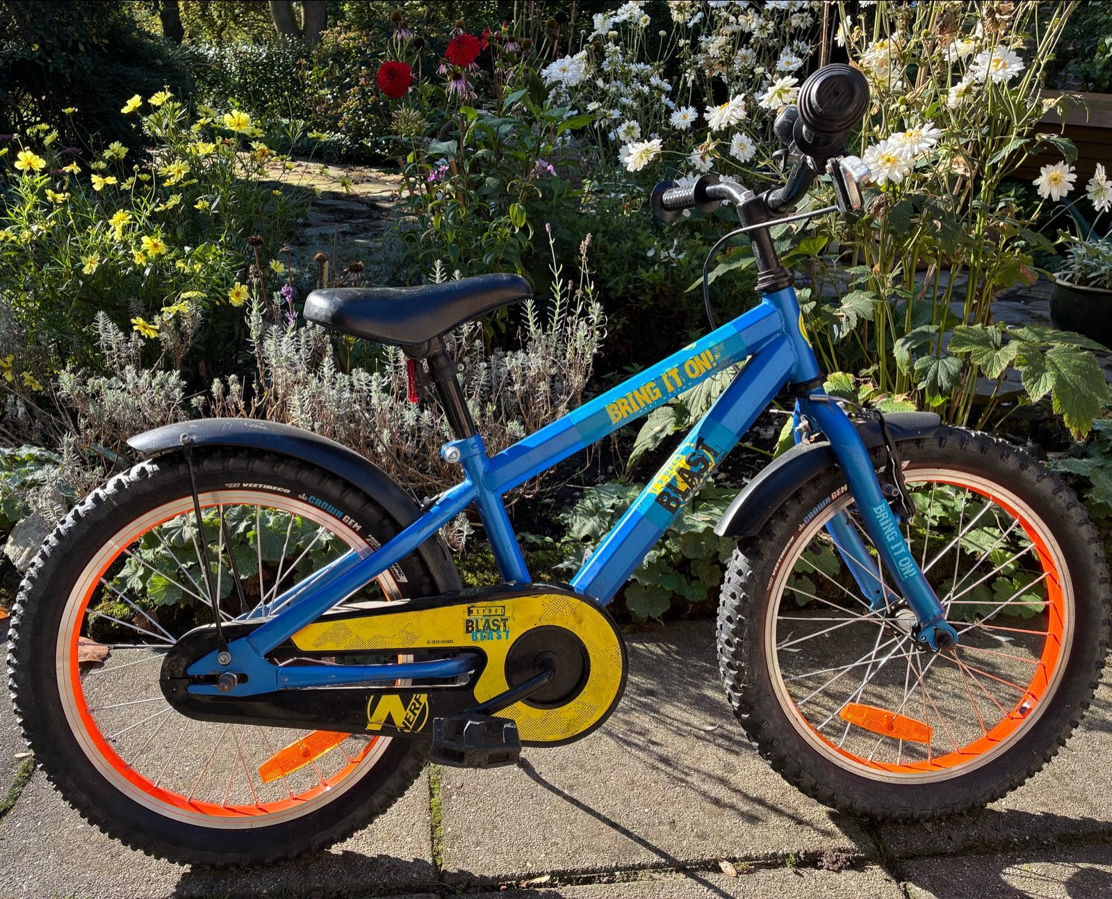 Stoere kinderfiets Blast 18 inch blauw, Fietsen en Brommers, Ophalen, Gebruikt, 18 inch