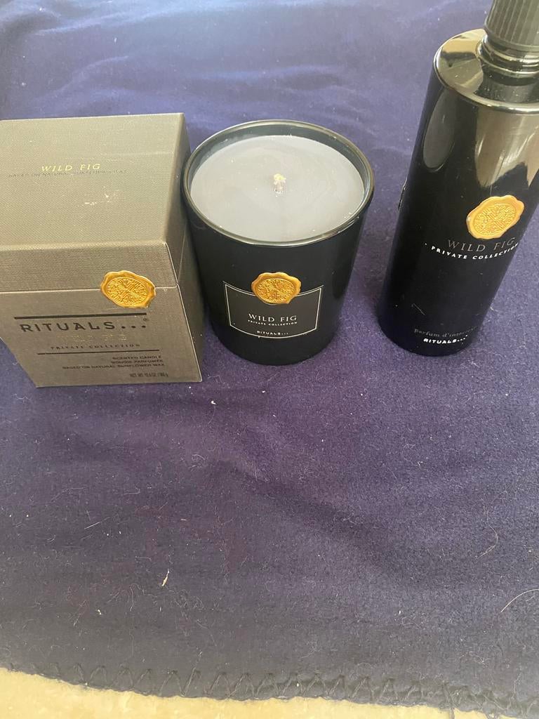 Rituals Wild Fig geurkaars en interieurspray set, Zwart, Nieuw, Ophalen of Verzenden, Modern