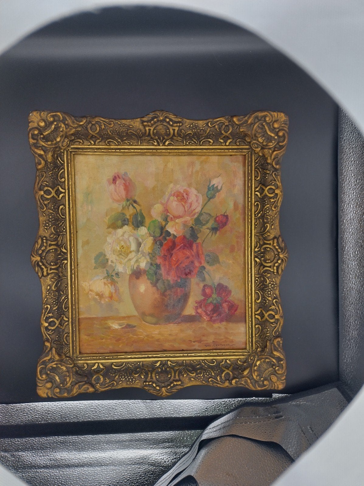 Olieverfschilderij Stilleven met Rozen Martin Lenterman - Ge, Antiek en Kunst, Kunst | Schilderijen | Klassiek, Bloemen, Acrylverf
