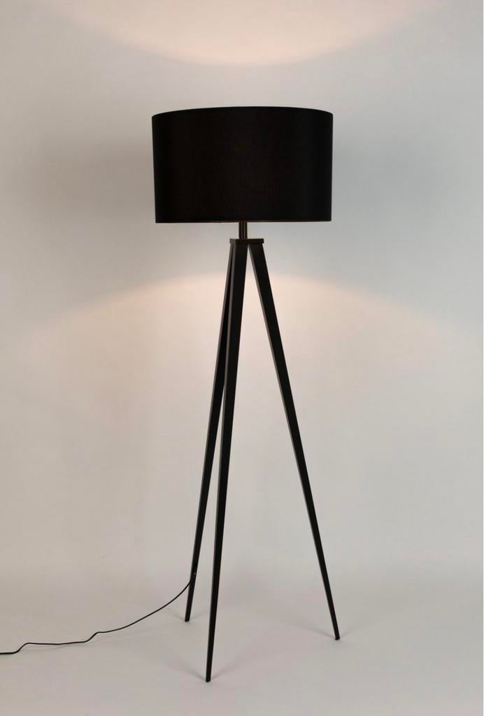 Zuiver Tripod Vloerlamp Met Driepoot Zwart, Ophalen, Zo goed als nieuw