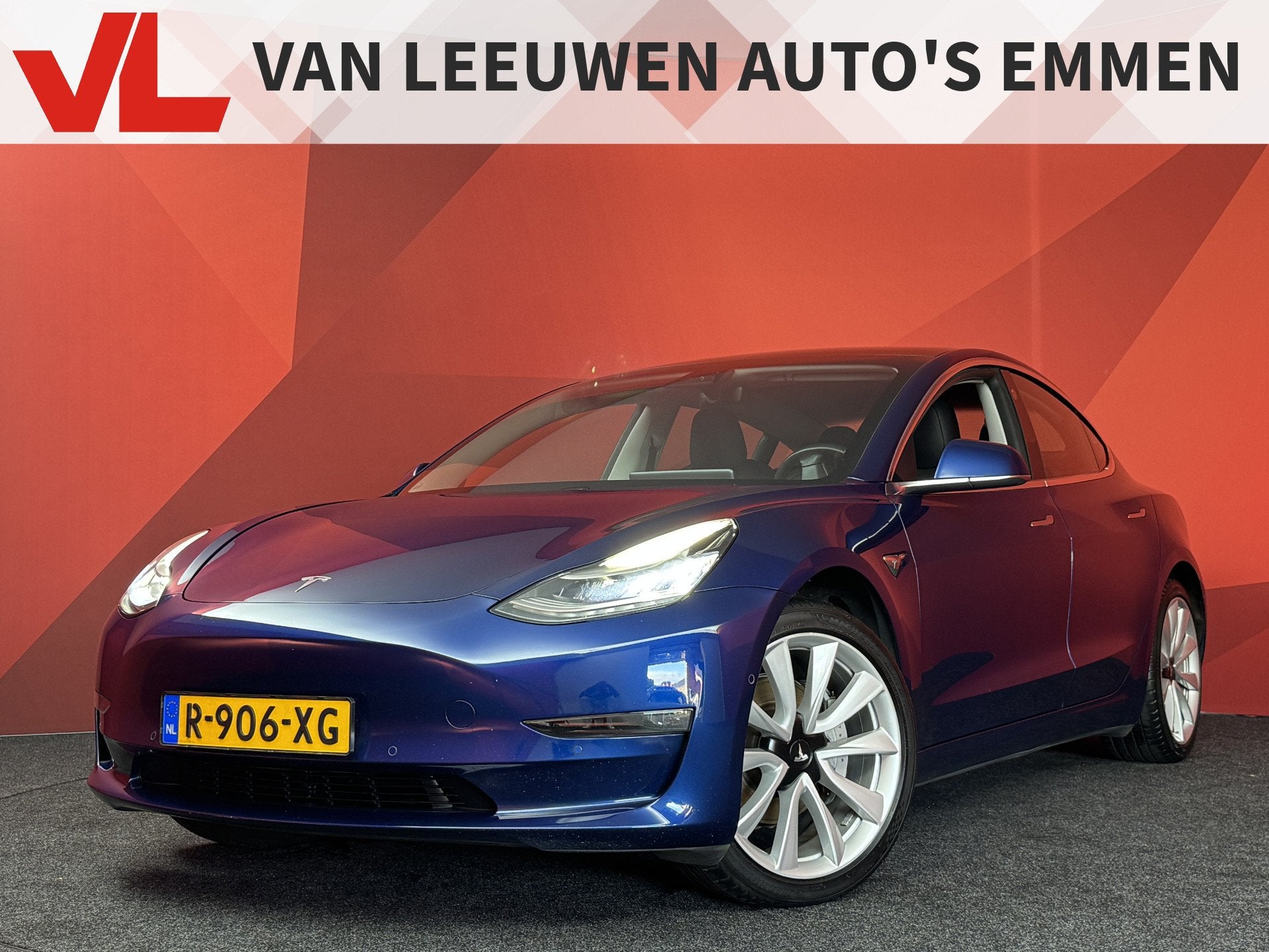 Tesla Model 3 Long Range AWD 75 kWh | SOH 87,1% | Autopilot, Automaat, Met garantie (alle), Blauw, Leder