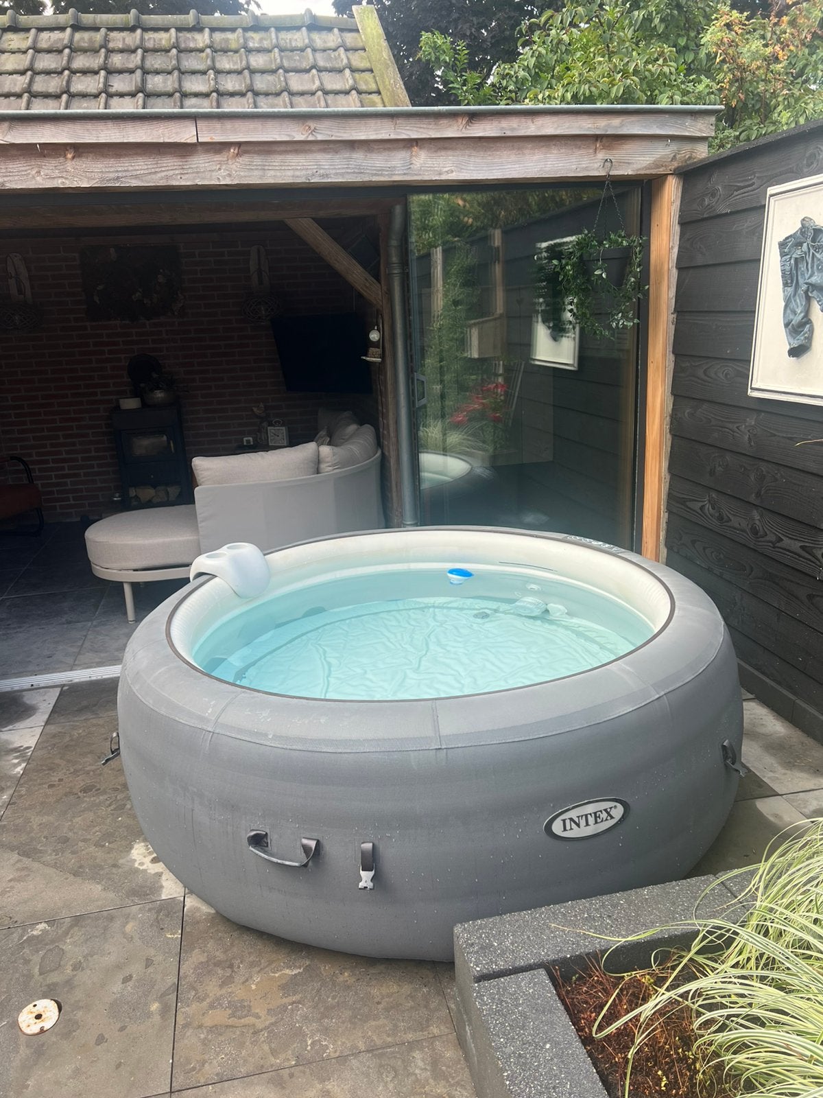 Opblaasbare LayZ spa, Tuin en Terras, Bubbelbaden en Hottubs, Ophalen, Zo goed als nieuw, Afdekzeil