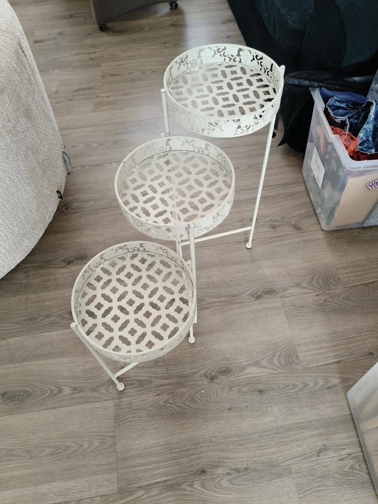 Plantenrekje wit uitrekbaar, Ophalen of Verzenden