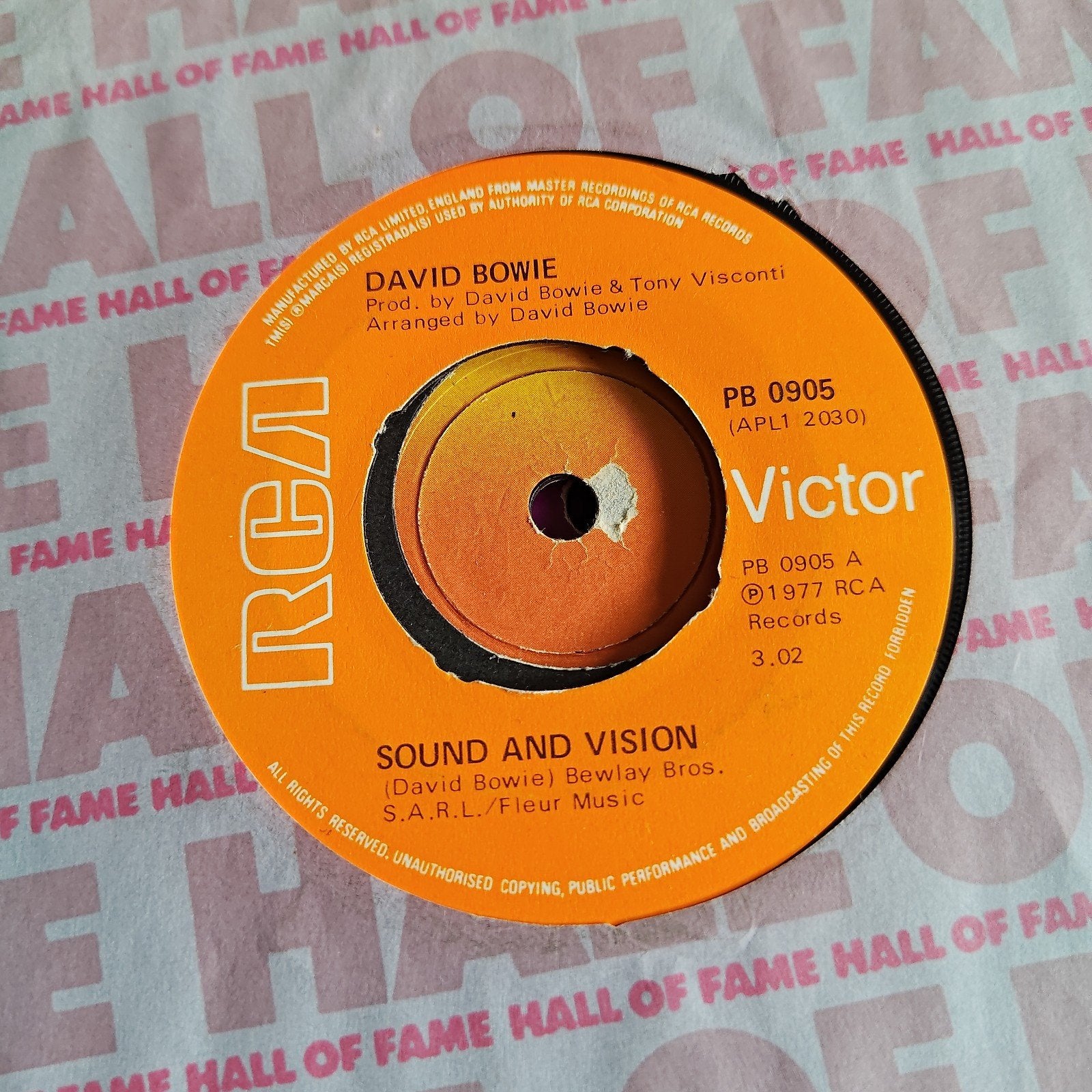 David Bowie - Sound and Vision 7 inch vinyl single (1977), Gebruikt, 7 inch, Ophalen of Verzenden, Pop