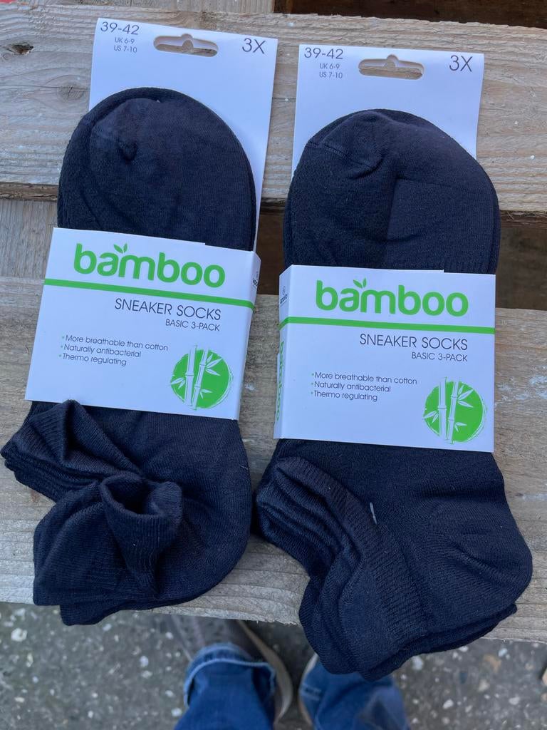 Bamboo sneaker sokken 3-paar bundel - diverse maten en kleur, Jaap textiel, 7471DW, Overige kleuren, Nieuw