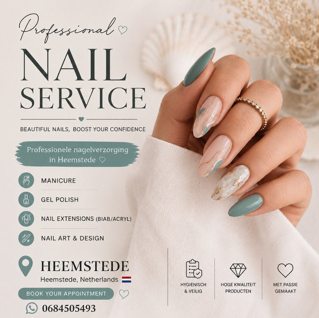 Nagelstyling in Heemstede | BIAB, Gelpolish, Nail Art vanaf, Ophalen