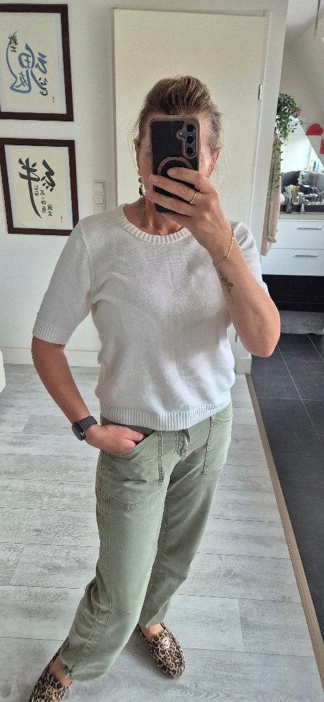 Fijngebreide top SANNE • offwhite • als nieuw • maat M, Maat 38/40 (M), Wit, Ophalen of Verzenden, Zo goed als nieuw
