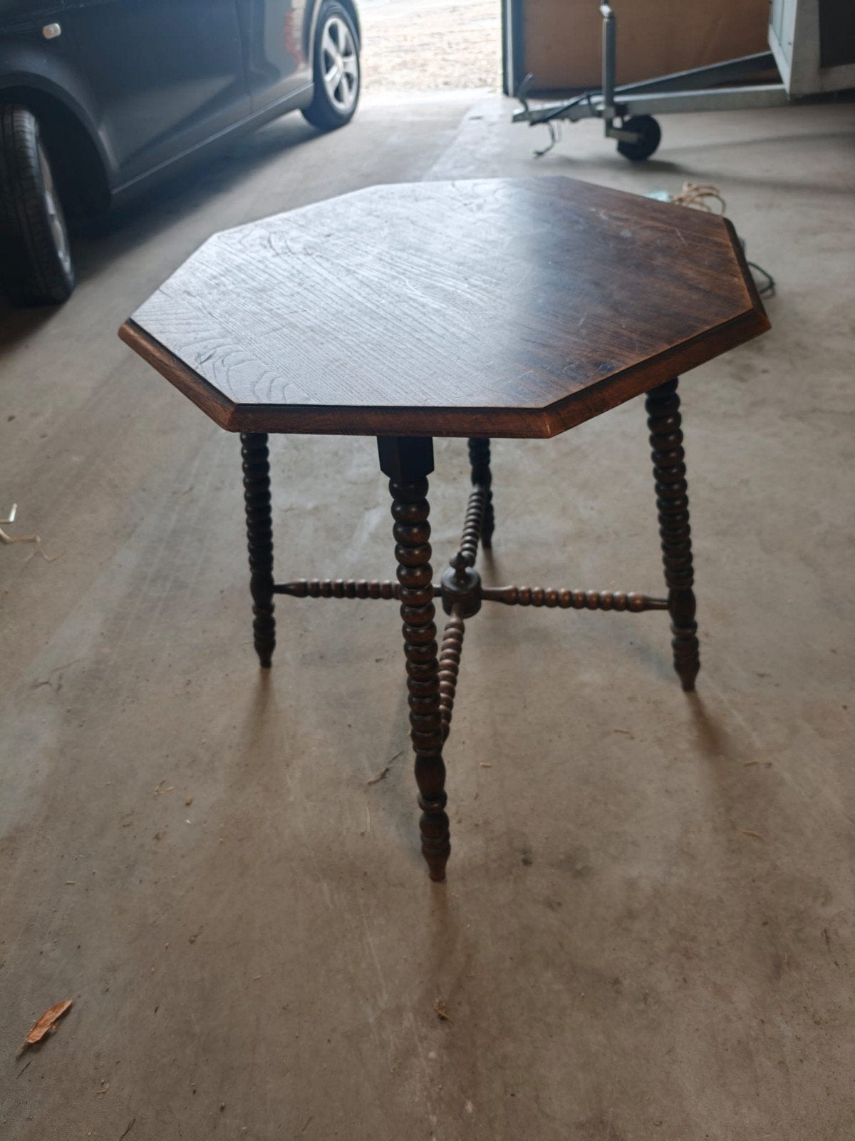 Antieke achthoekige bijzettafel - Gebruikt, goede staat, Ophalen