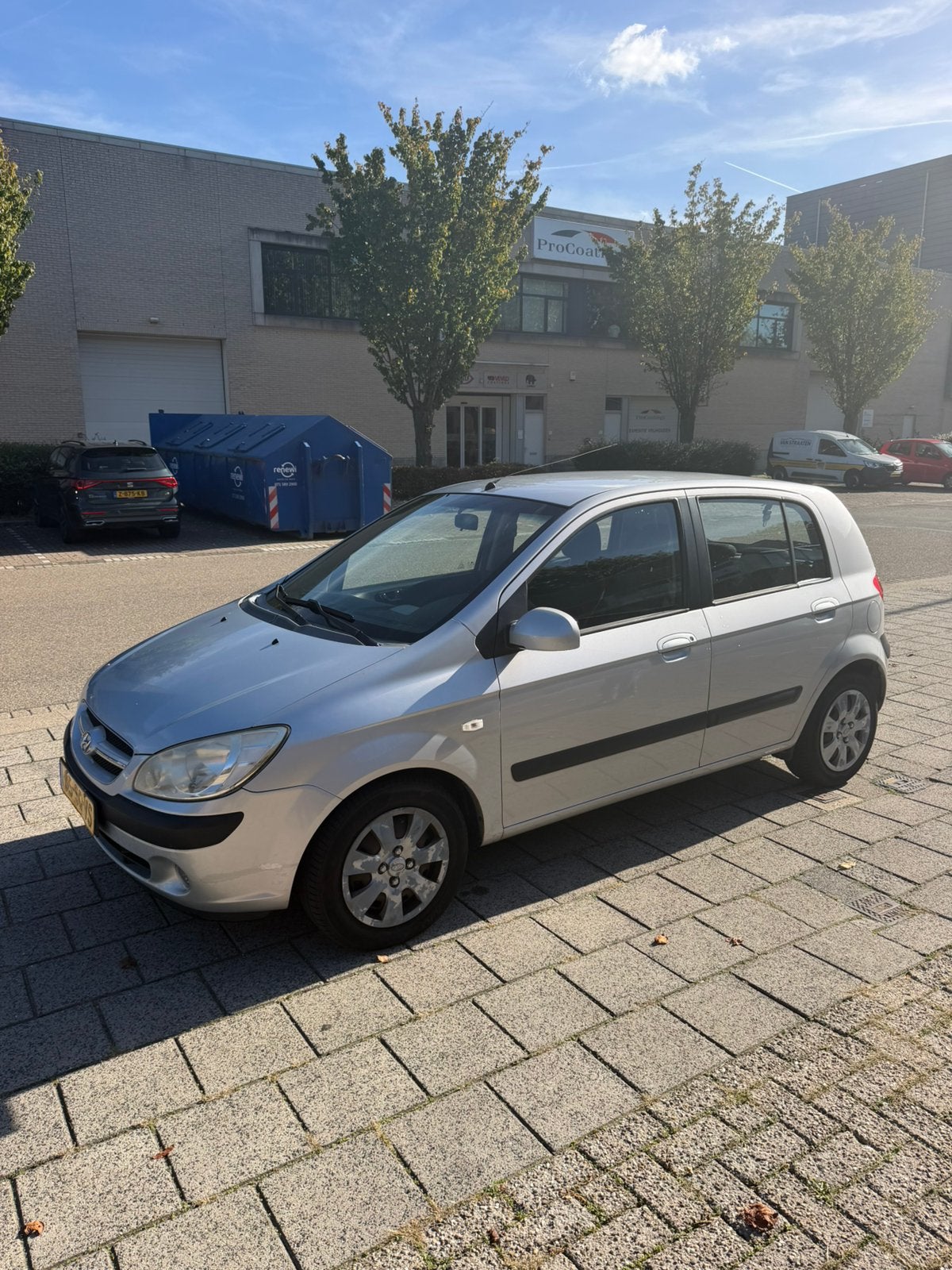 Hyundai Getz 1.4 5DRS AUTOMAAT AIRCO 2006 Grijs Apk, Auto's, 40 €/maand, 4 cilinders, Elektrische ramen, Origineel Nederlands