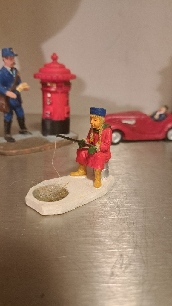 Wakvisser voor kerstdorp (Z262-21), Diversen, Kerst, Ophalen of Verzenden, Zo goed als nieuw