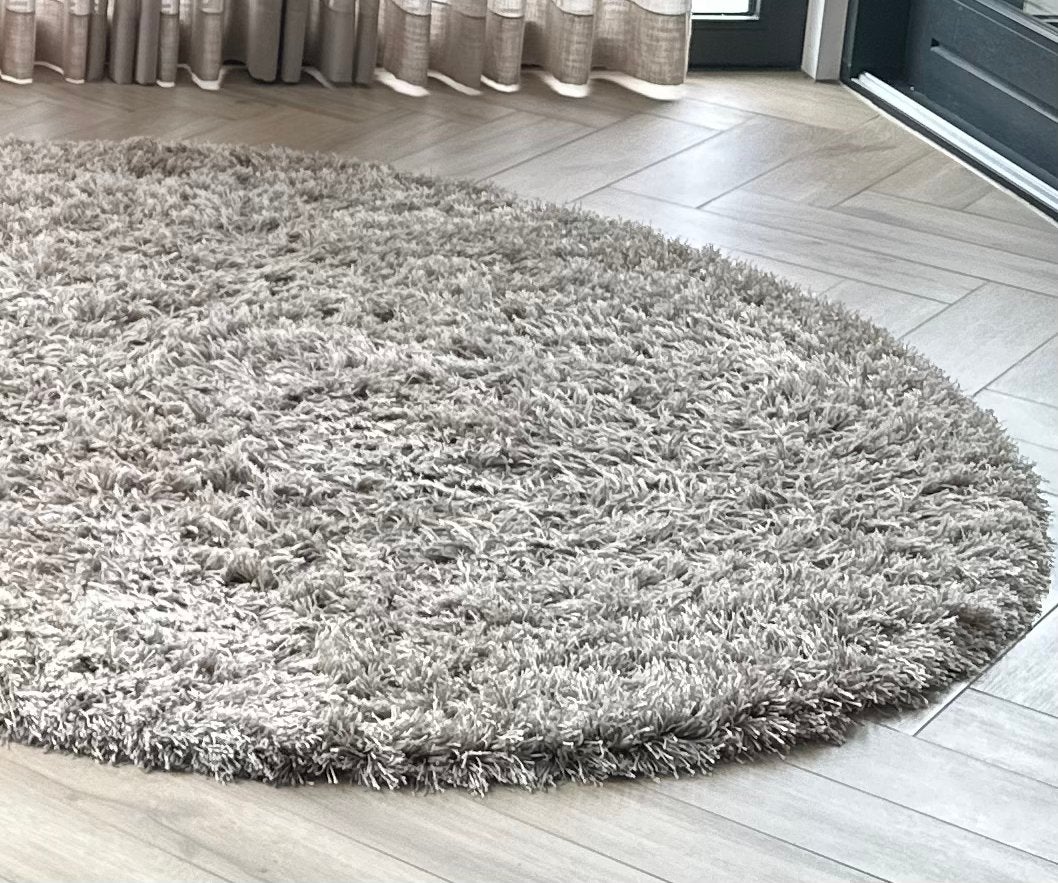 Vloerkleed Beige, Ophalen, Beige, Rond, Zo goed als nieuw