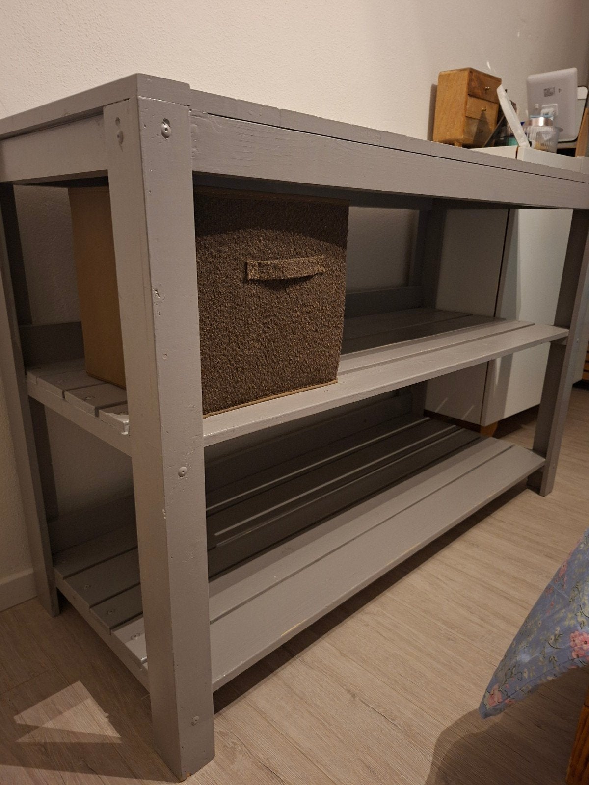Zelfgemaakte, stevige houten tafel, Ophalen, Gebruikt