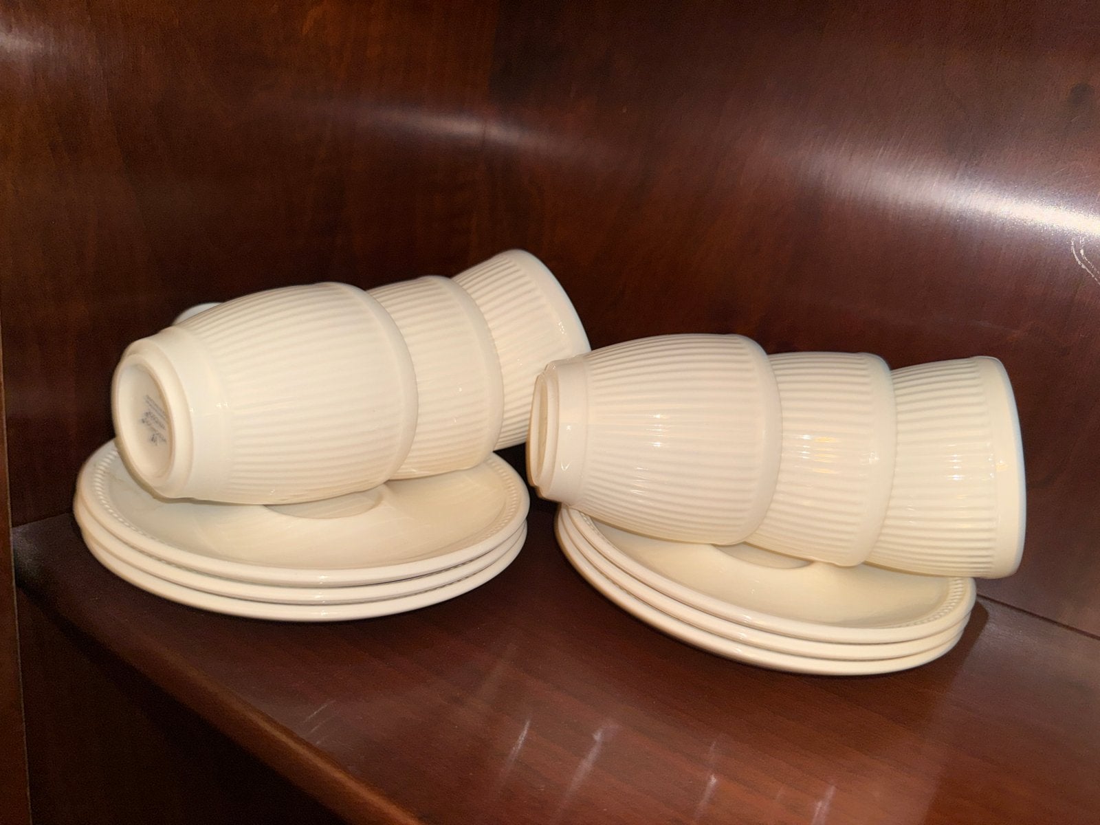 6-delige Wedgwood Windsor kop en schotel set, Ophalen, Klassiek, Zo goed als nieuw, Kop(pen) en/of Schotel(s)
