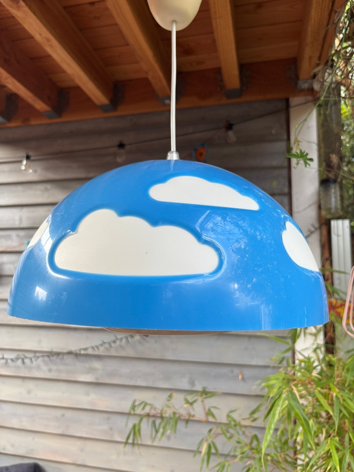 IKEA Skojig Hanglamp Wolken - Blauw, Ophalen of Verzenden, Gebruikt, Kunststof, E27 (groot)