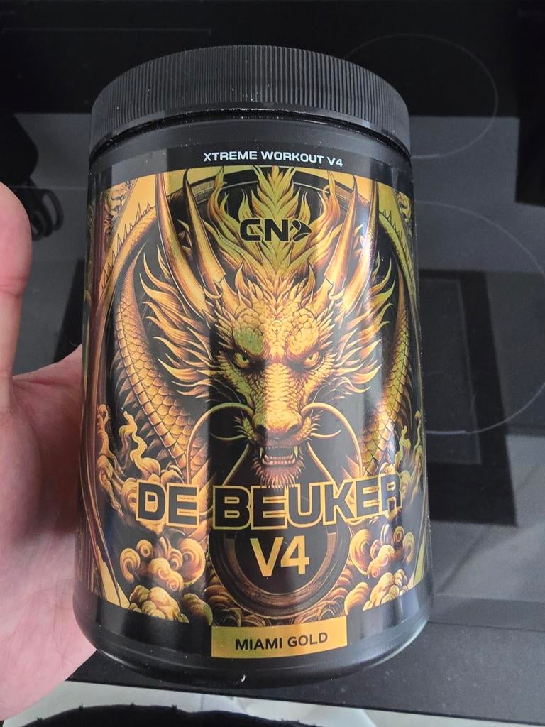 De Beuker V4 Miami Gold Xtreme Workout Pre-Workout clean nut, Ophalen of Verzenden, Nieuw, Overige typen