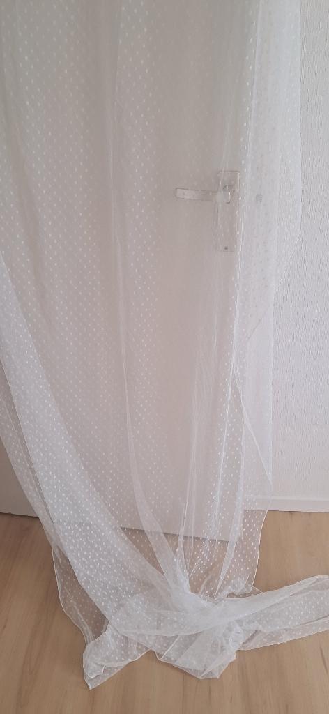 Witte vitrage met tunnel, Ophalen of Verzenden, Nieuw, Wit, Vitrage