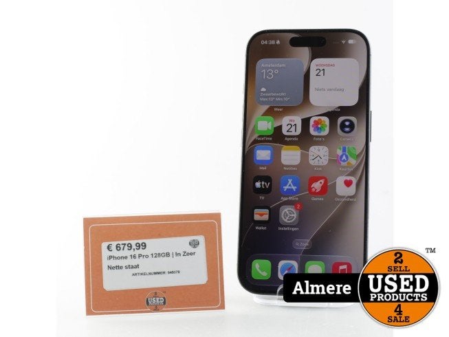 iPhone 16 Pro 128GB Zwart | Zeer nette staat