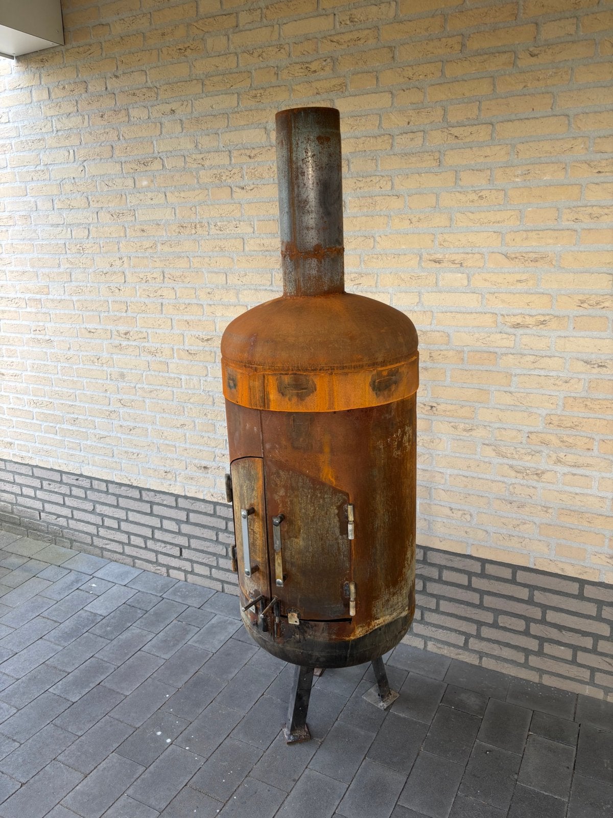Buitenhaard buitenkachel zelfbouw, Tuin en Terras, Tuinhaarden, Ophalen, Gebruikt