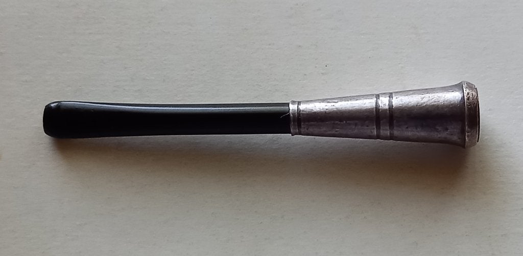 Antiek sigarettenpijpje, zilver 900, Verzenden, Zilver