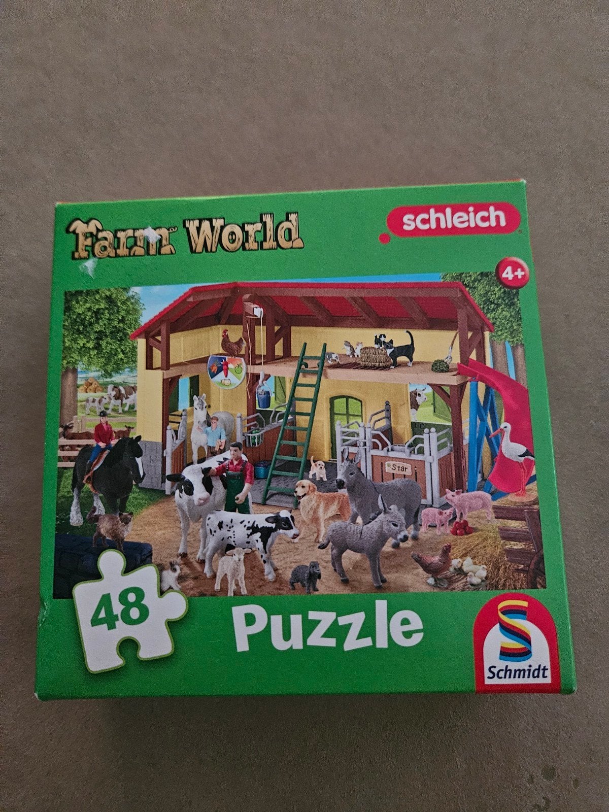 Schleich Farm World Puzzel 48 stukjes, Ophalen of Verzenden, 10 tot 50 stukjes, Zo goed als nieuw, 4 tot 6 jaar