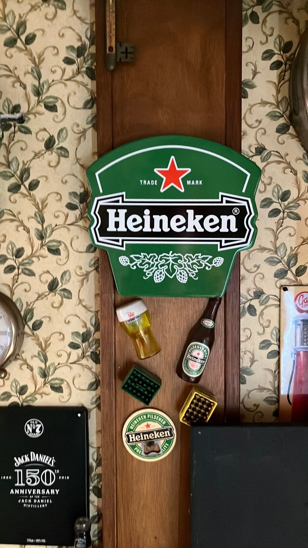 Heineken Reclamebord - Vintage Brouwerij Decoratie, Ophalen, Gebruikt, Reclamebord