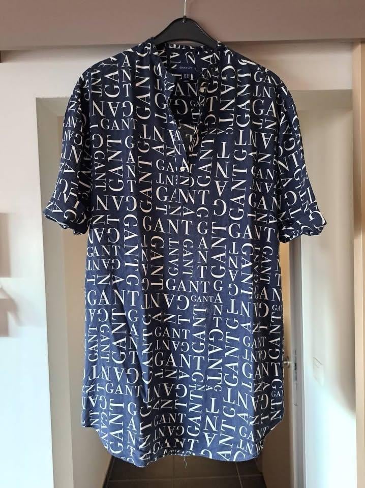 Gant Jurk Viscose Linnen Maat 38/40, Maat 38/40 (M), Blauw, Ophalen of Verzenden, Zo goed als nieuw