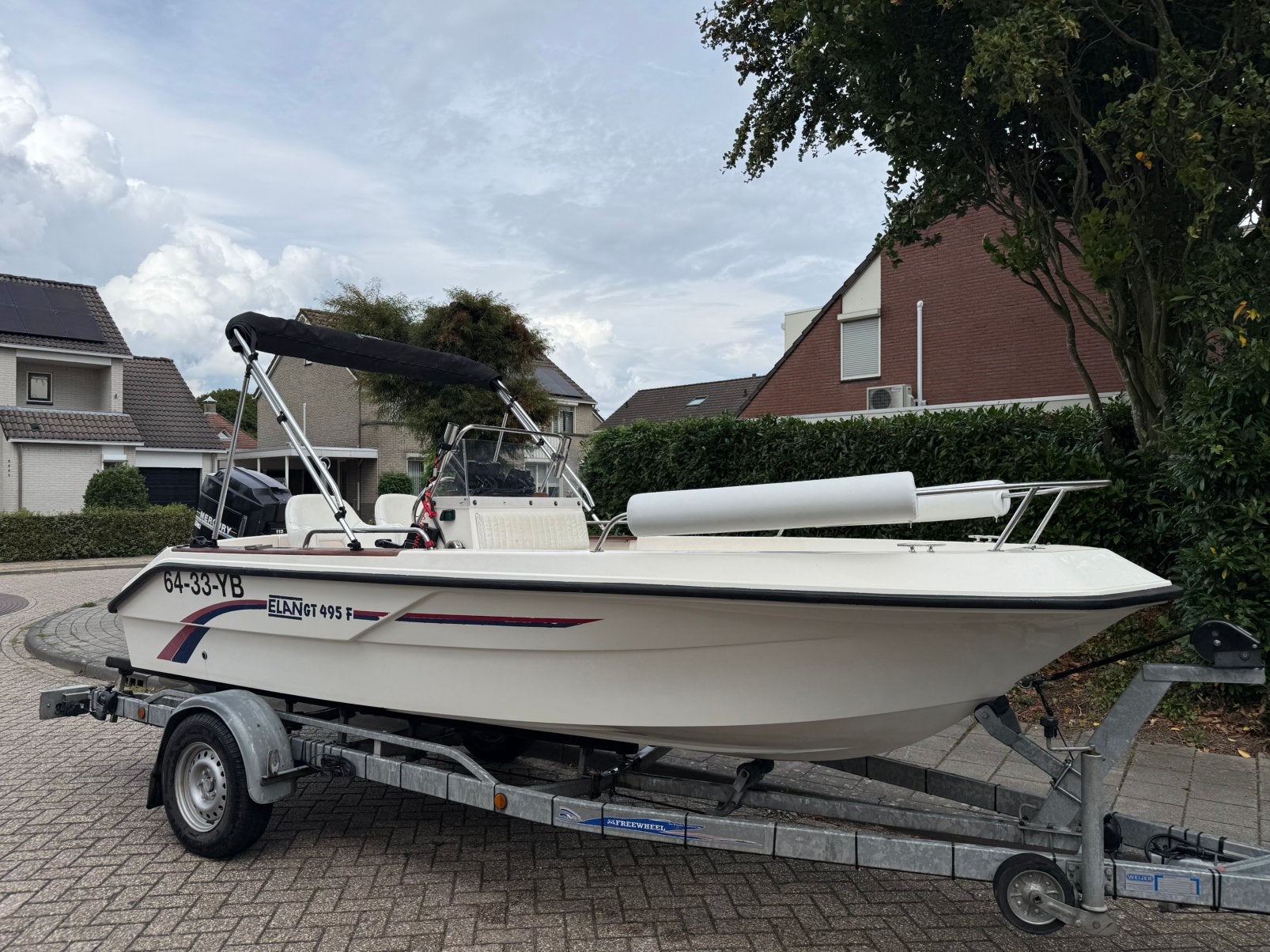 Elan 495 GT Family – Mercury 115PK Console icl trailer, Watersport en Boten, Overige merken, Gebruikt, Buitenboordmotor, 1.00 - 1.50 meter